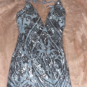 Blue , got for homecoming only worn once .